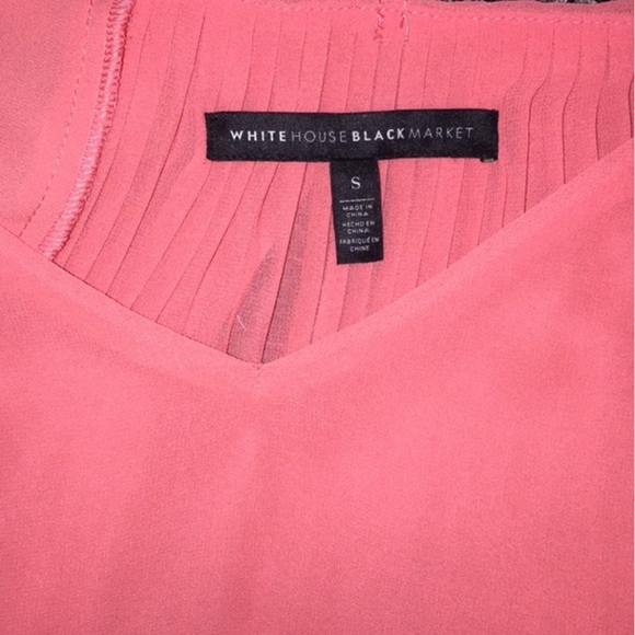 White House Black Market salmon camisole chiffon - Picture 6 of 6